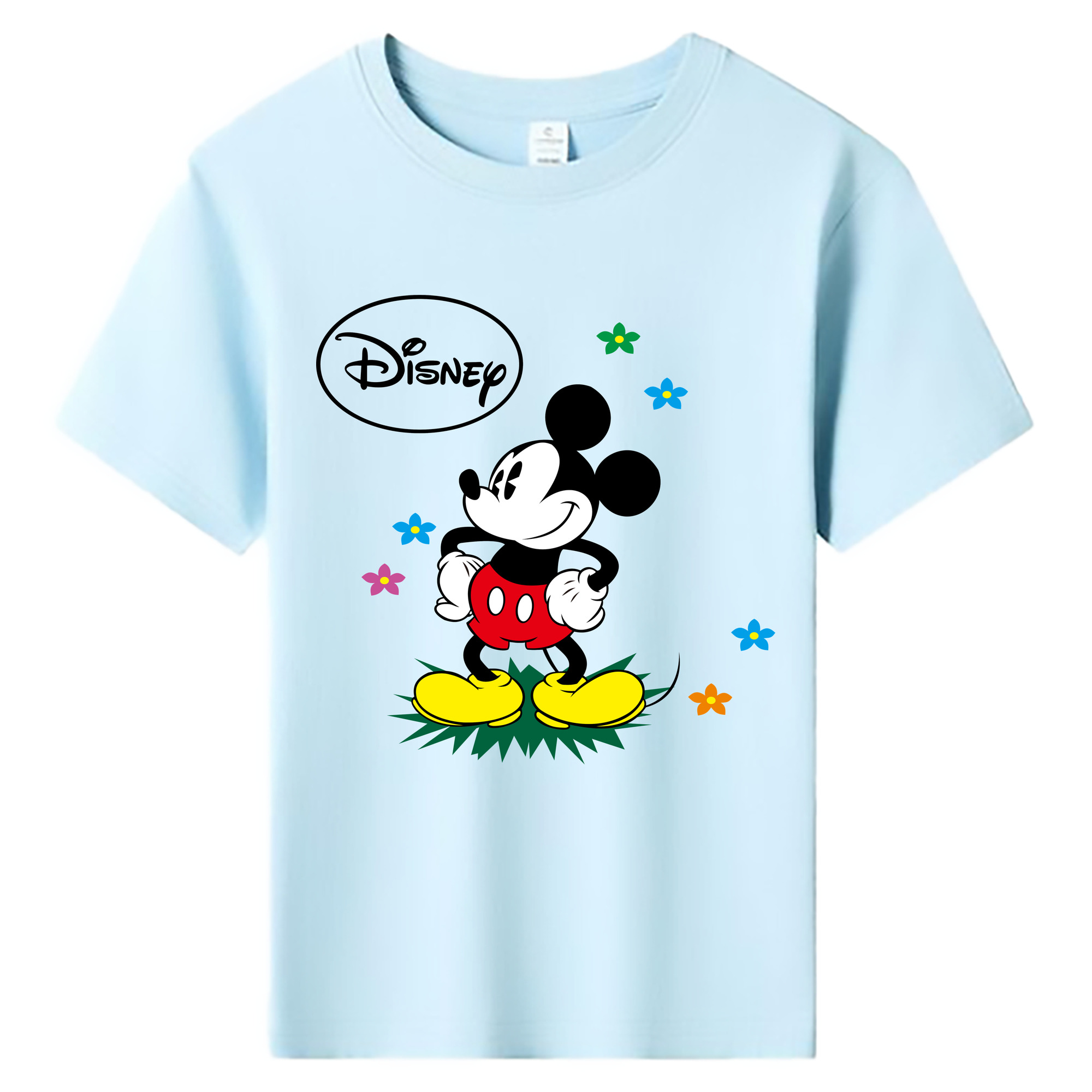 ミッキーマウス Mickey Mouse 綿100％キッズTシャツ（フロントプリント）